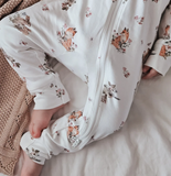 Aster & Oak Organic Vintage Mead Zip Romper