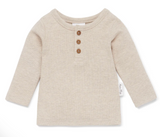 Aster & Oak Organic Oatmeal Marle Rib Top
