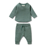 W&F W25 Pine Green Organic Waffle Set