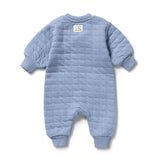 W&F W25 Sky Blue Organic Quilted Growsuit