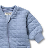 W&F W25 Sky Blue Organic Quilted Growsuit