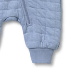 W&F W25 Sky Blue Organic Quilted Growsuit
