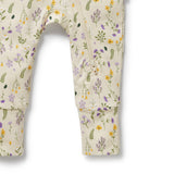W&F W25 Bella Floral Organic Zipsuit with Feet