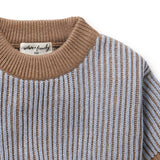 W&F W25 Coco Blue Speckle Organic Knitted Jumper WFW2552-02A