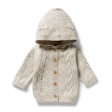 W&F W25 Cookie and Cream Organic Knitted Cable Jacket