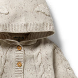 W&F W25 Cookie and Cream Organic Knitted Cable Jacket
