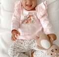 Aster & Oak Organic Cotton Tee – Vintage Meadow Floral Toddler Shirt