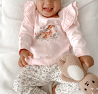 Aster & Oak Organic Cotton Tee – Vintage Meadow Floral Toddler Shirt