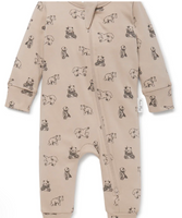 Aster & Oak Organic Bear Zip Romper