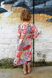 MilaMeli Evie Dress Pink Agave Slub Rayon