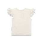 Aster & Oak Organic Cotton Flutter Top – Fawn Meadow Floral Blouse