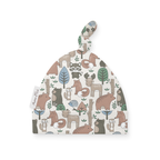 Baby hat on Noah Woodland print on a white background