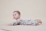 Aster & Oak Organic Zip Romper – Noah Woodland Onesie