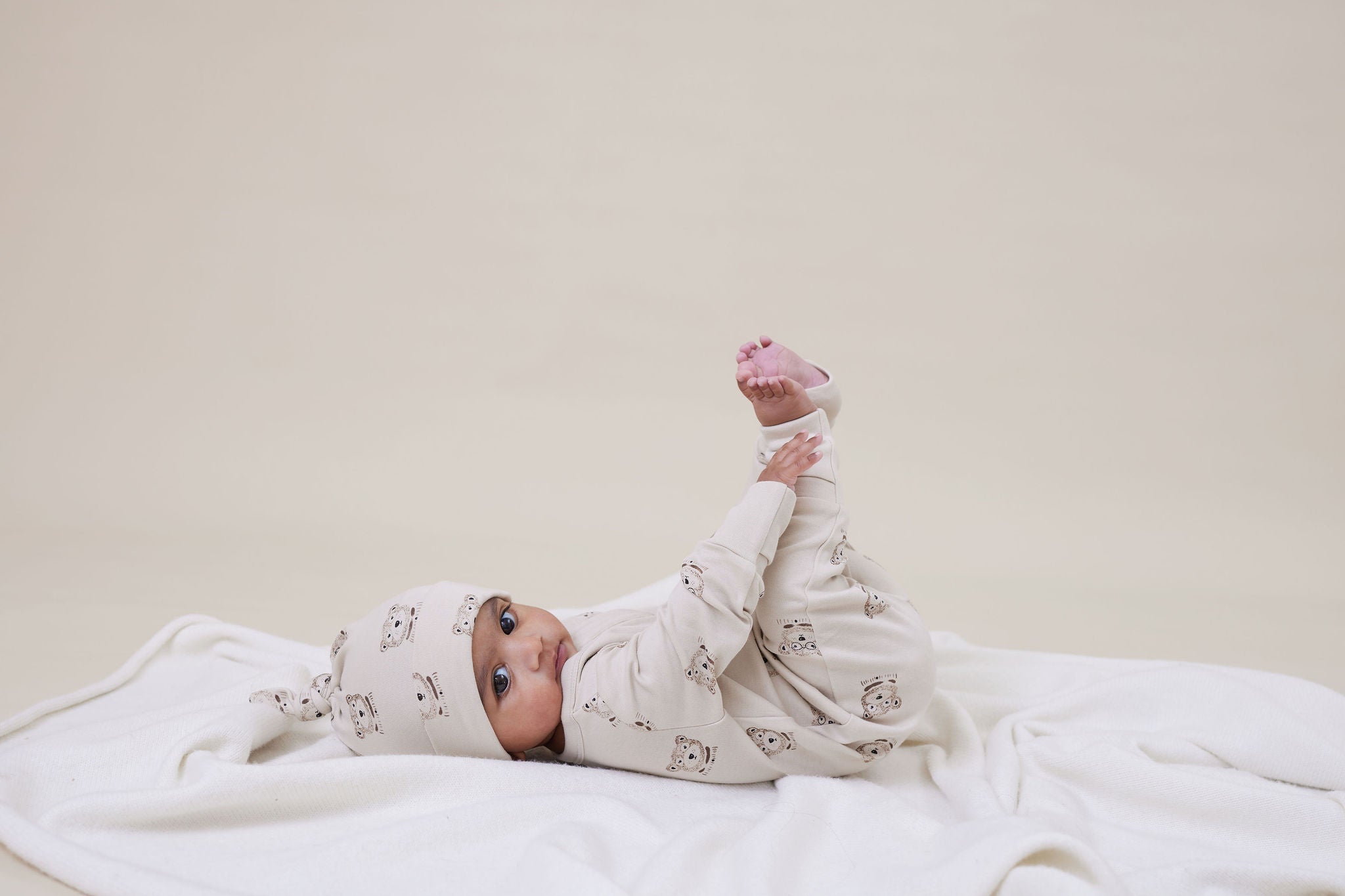 Aster & Oak Organic Zip Romper – Byron Bear Onesie