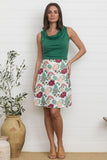 MahaShe Chameleon Reversible Skirt in Bellflower & Bloom | 100% Cotton Wrap Skirt