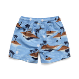 Crywolf Board Shorts- Blue Lost Island