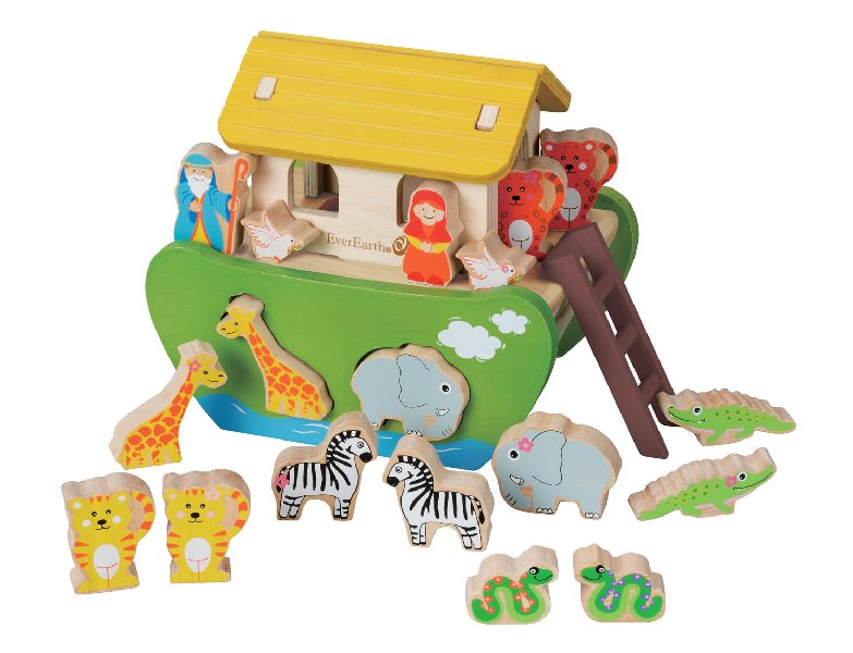 EverEarth Noah's Ark Shape Sorter - Sustainable Wooden Toy