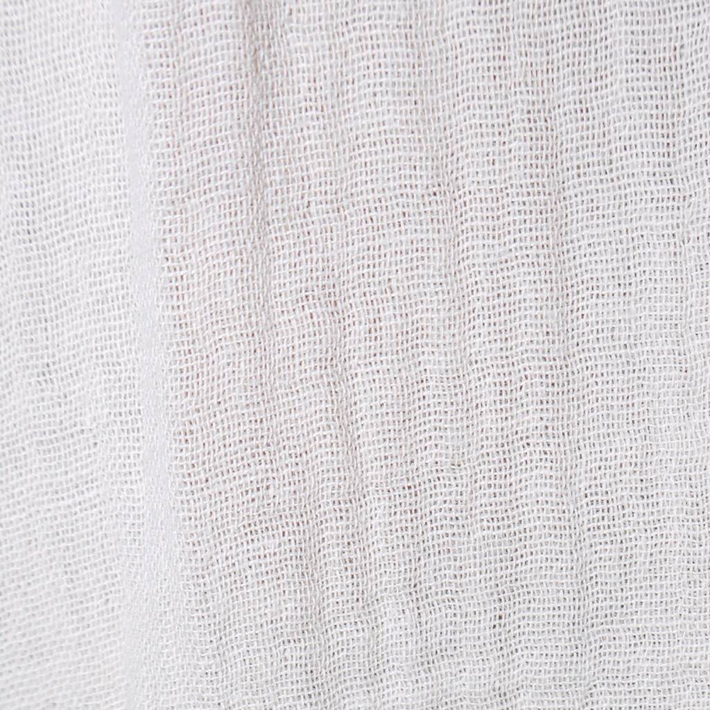 MilaMeli Evie Dress Sandy Muslin Cotton w Gold Embroidered Feather Pocket