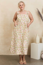 MahaShe Eadie Dress in Fleur | 100% Organic Cotton Flutter Sleeve Dress