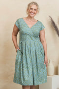 Mahashe Eliza Dress in Aster | Organic Cotton Knee-Length A-Line Dress