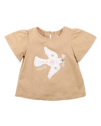 Fox & Finch Girls Sweet Spot Dream Big Tee - Summer Dove Graphic T-Shirt