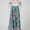 MilaMeli Aria Spring Dress Aqua Widflower Print