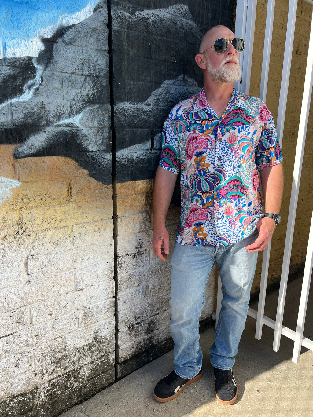 MilaMeli Tato Shirt Agave Blues Slub Rayon