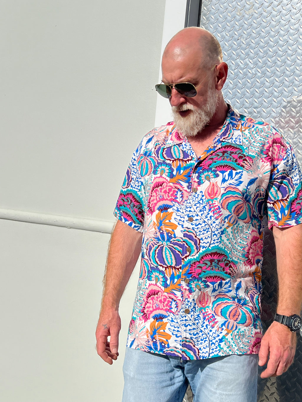 MilaMeli Tato Shirt Agave Blues Slub Rayon