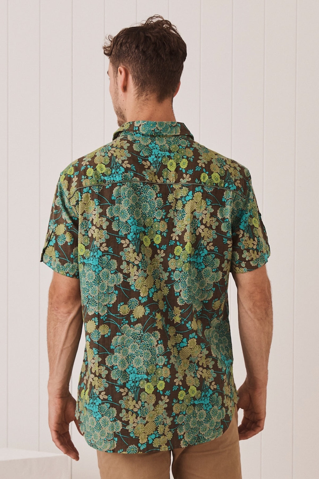 MahaShe Men’s Short Sleeve Shirt | 100% Cotton Printed Button-Down