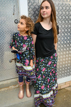 MilaMeli Lotte Dress Indigo Wildflower Print