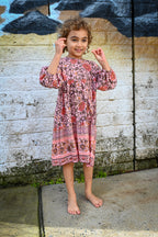 MilaMeli Lottie Dress Blush Wildflower Print