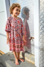 MilaMeli Lottie Dress Blush Wildflower Print