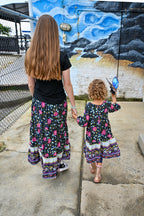 MilaMeli Lotte Dress Indigo Wildflower Print