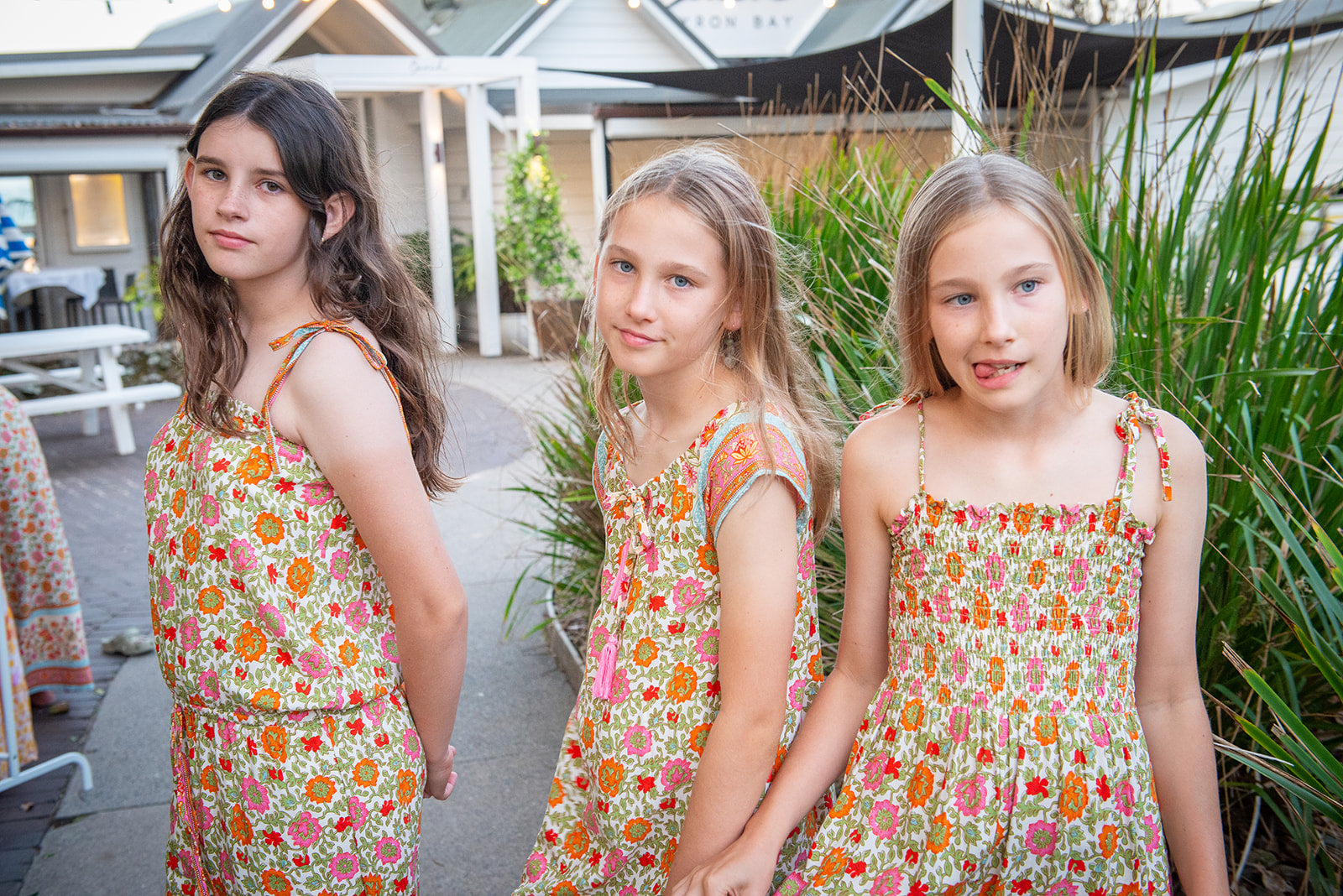 MilaMeli Jesse Frill Dress - Festival Garden