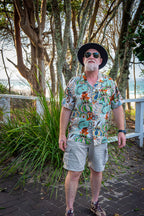 MilaMeli Tato Shirt Agave Greens Slub Rayon