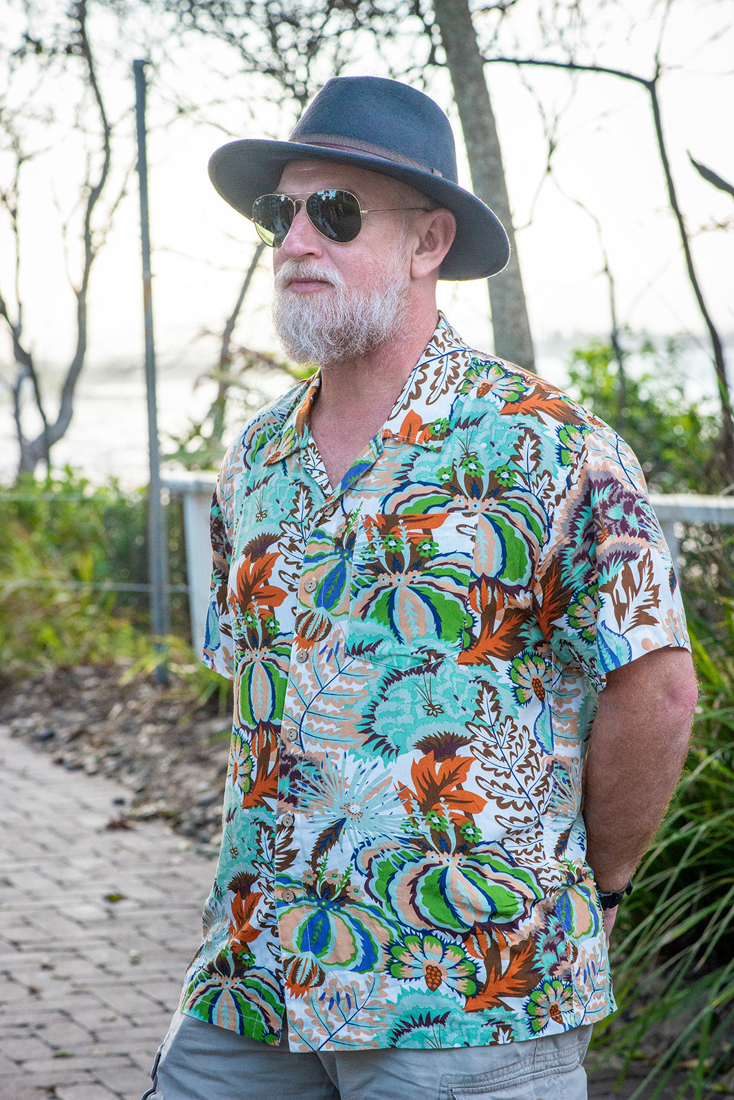 MilaMeli Tato Shirt Agave Greens Slub Rayon