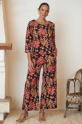 MahaShe Millie Top in Autumn Blossom | Sustainable Cotton Floral Blouse