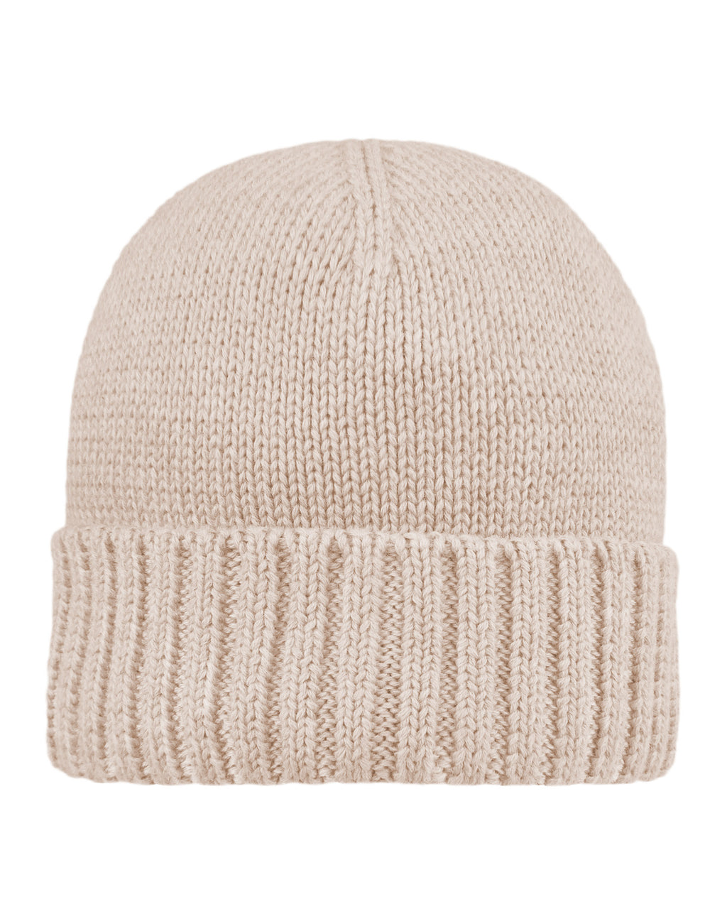 Toshi Organic Beanie Rover Driftwood, a Beige knit beanie on a white gray background.