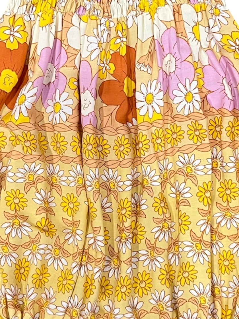 MilaMeli Baby Chloe Jumpsuit Sun Daisy Print