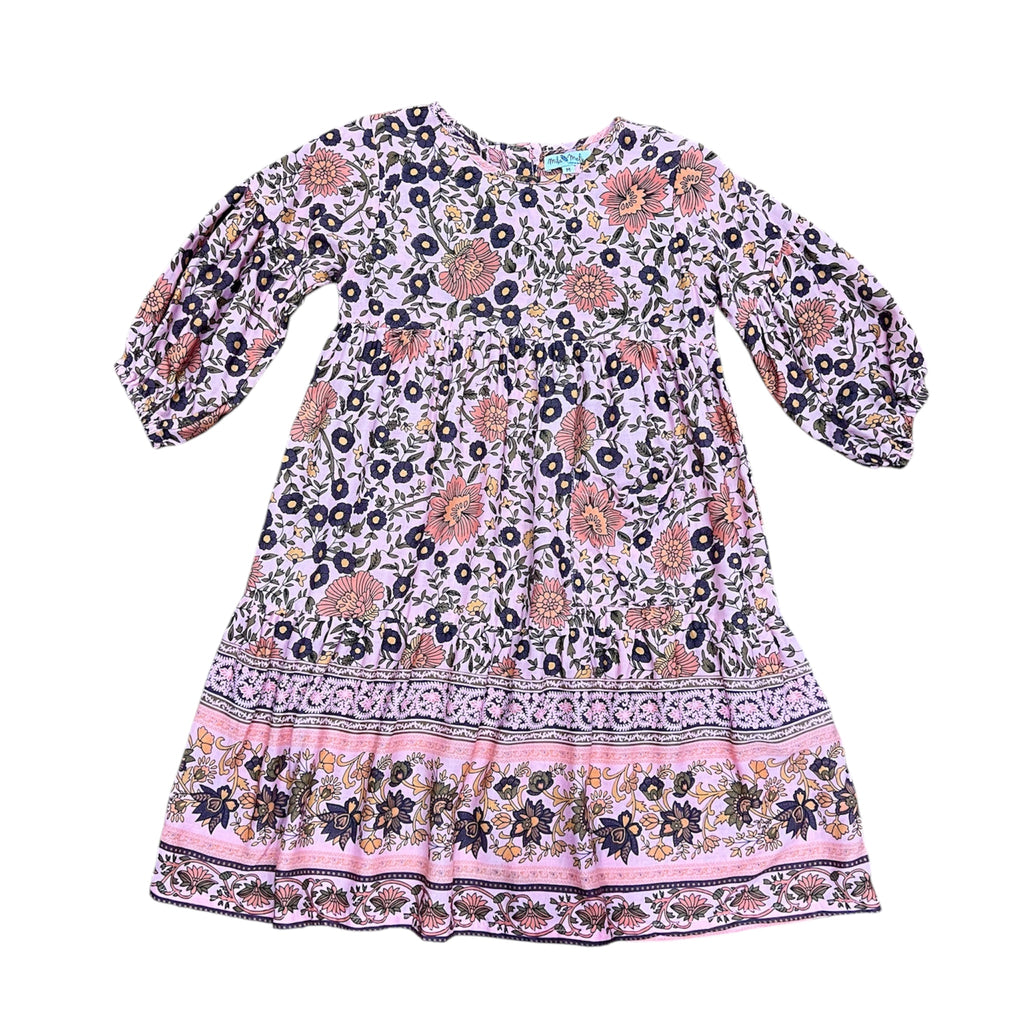 MilaMeli Lottie Dress Blush Wildflower Print