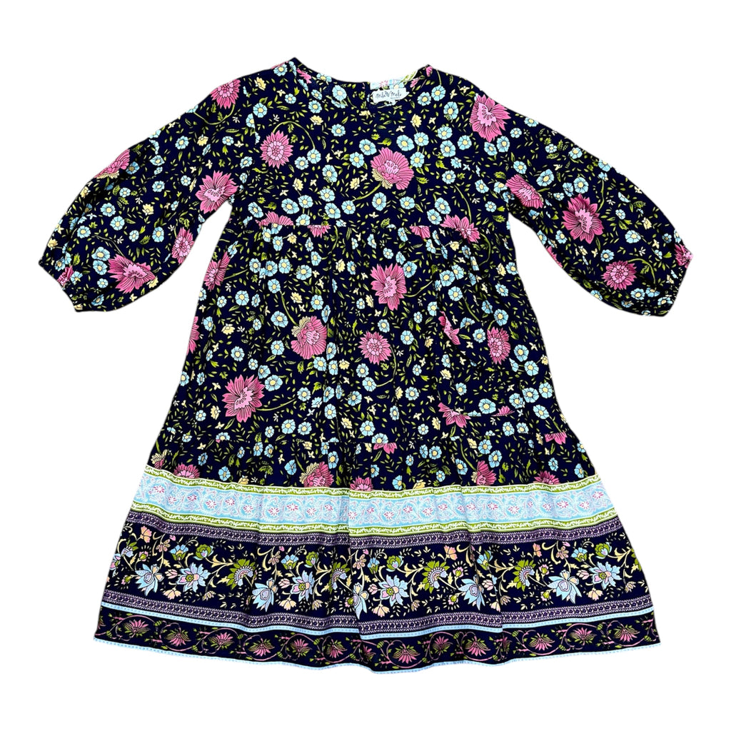 MilaMeli Lotte Dress Indigo Wildflower Print