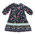 MilaMeli Lotte Dress Indigo Wildflower Print