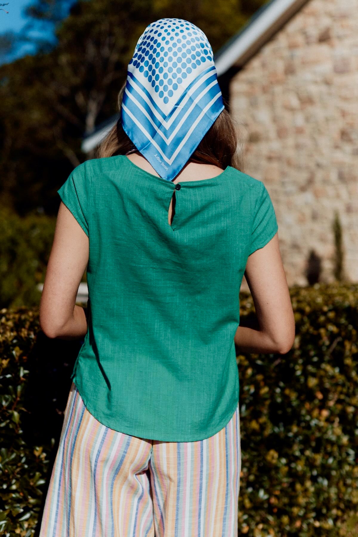MahaShe Remi Top in Mint | 100% Premium Cotton Peplum Blouse