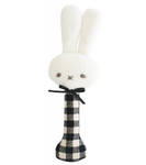 Alimrose Baby Bunny Stick Rattle Black Check