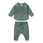 W&F W25 Pine Green Organic Waffle Set