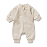 W&F W25 Oatmeal Organic Quilted Growsuit - WFW2525-01