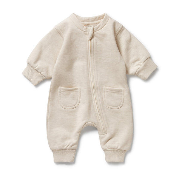 W&F W25 Oatmeal Organic Quilted Growsuit - WFW2525-01