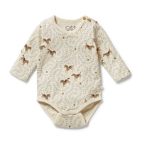 W&F W25 Trixie Horse Organic Bodysuit