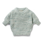 W&F W25 Moss Speckle Organic Knitted Jumper