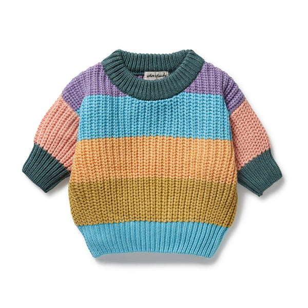 W&F W25 Rainbow Organic Knitted Jumper